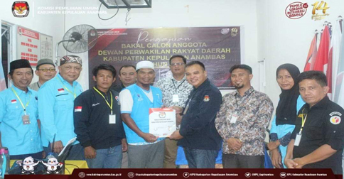 Pendaftaran Ditutup, Hanya 14 Parpol yang Ajukan Daftar Bacaleg ke KPU Anambas