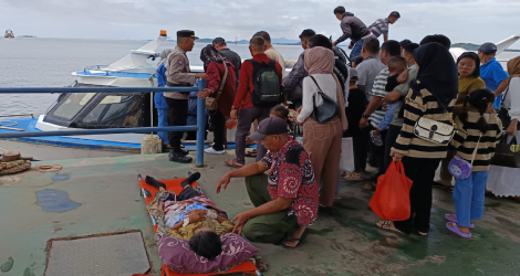 Petugas Gabungan Amankan Arus Mudik di Pelabuhan Tanjung Maqom, 1.150 Penumpang Diberangkatkan