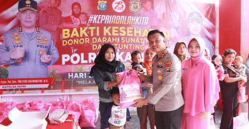 Sambut Hari Bhayangkara ke-78, Polres Karimun Gelar Bakti Kesehatan Bagi Masyarakat Umum