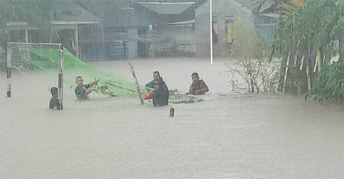 Desa Sebadai Ulu Natuna Terendam Banjir Setinggi 1 Meter