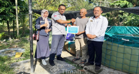 PT TIMAH Salurkan Bantuan Bioflok dan Bibit Nila, Dorong Budidaya Ikan di Kundur Barat