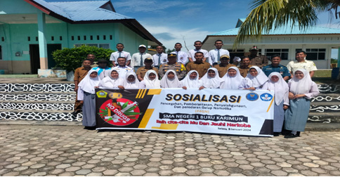 Polsek Buru Sosialisasi Pencegahan Penyalahgunaan Narkoba di SMAN 1 Buru