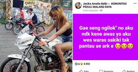 Viral, Cewek Cantik Ndlosor saat Ikut Balapan Liar di Malang