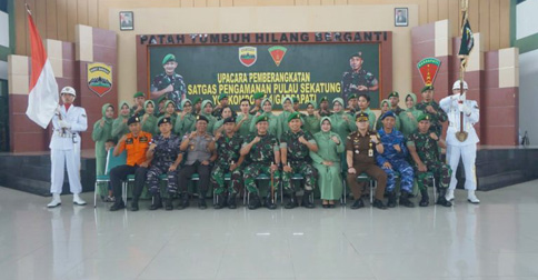 Dandim 0318 Natuna Lepas 10 Personil Satgas Pam Puter di Sekatung 2019