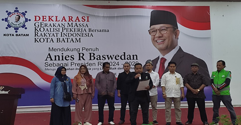 Koalisi Pekerja dan Rakyat Batam Deklarasi Dukung Anies Jadi Presiden