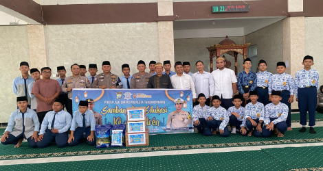 Satlantas Polresta Tanjungpinang Sosialisasikan Keselamatan Berlalu Lintas di Pesantren Al Kautsar