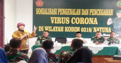 Kodim 0318/Natuna Edukasi Mahasiswa STAI Tentang Virus Corona
