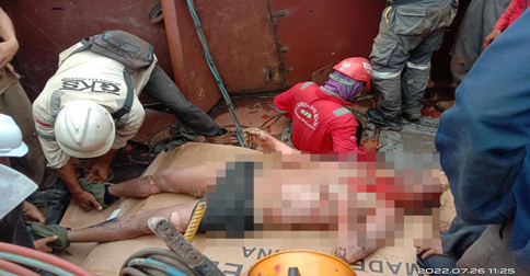 Terkena Ledakan Tanki Kapal, Pekerja di PT Buana Express Shipyard Menderita Luka Bakar