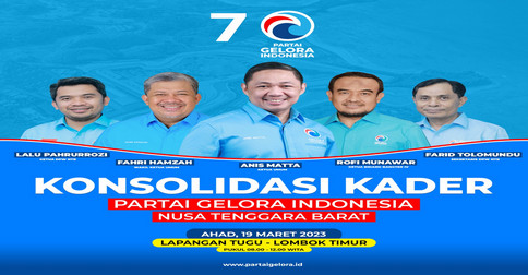 Anis Matta dan Fahri Hamzah Bakal Gelorakan NTB, Titik Penting Kemenangan Partai Gelora Indonesia Di Pemilu 2024