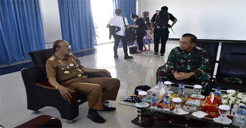 Bupati Hamid Rizal Dampingi Danrem 033 WP Tinjau Kegiatan Binter Terpadu 2020 Natuna