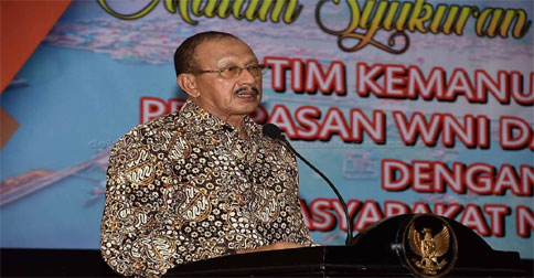 Malam Syukuran dan Apresiasi Tim Observasi WNI dari Wuhan dengan Masyarakat Natuna