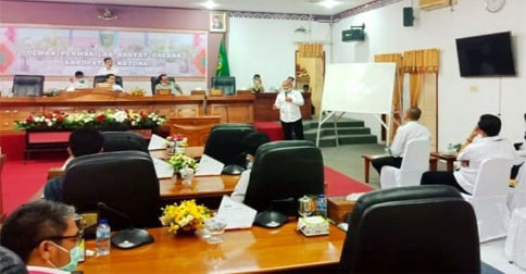 DPRD Natuna Hearing dengan RSUD Terkait Pembenahan Ruang Isolasi PDP Covid-19