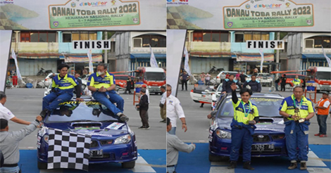 Bintang Barlean dan Anando Eko Juarai Danau Toba Kejurnas Rally 2022
