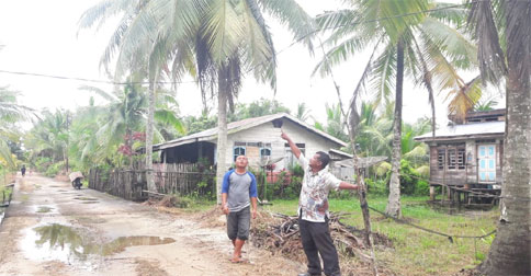 Warga KAT Desa Sungai Buluh Keluhkan Kabel Listrik Bergelantungan di Ranting Kayu