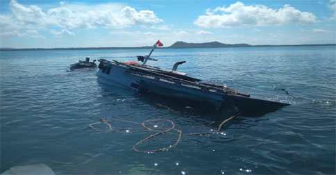 Tabrak Karang, KM Cahaya Samudra Tenggelam di Perairan Kelarik Natuna