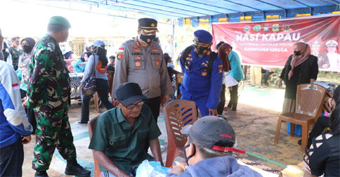 Kapolres Lingga Tinjau Vaksinasi di Desa Posek dan Suak Buaya