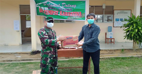 Dandim 0318 Natuna Tinjau Lokasi Karantina Covid-19 di Desa Air Lengit