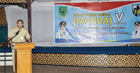 Asisten III Ingin Pengurus DPD KNPI Natuna Dapat Bangkitkan Peran Pemuda