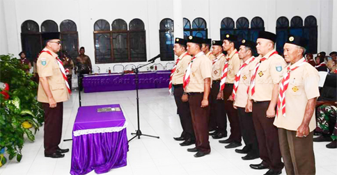 Wan Siswandi Lantik Pengurus Kwarran Pramuka Pulau Laut