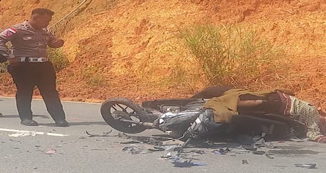 Laka Lantas di Jalan Lintas Timur, Dua Pengendara Motor Dilarikan ke RSUD Bintan