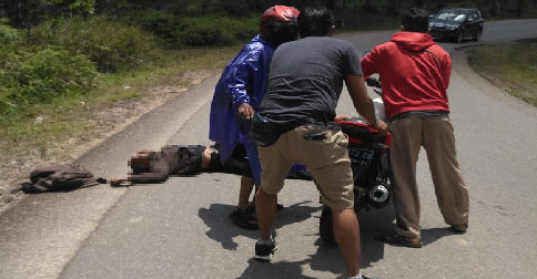Laka Tunggal di Kampung Penghijauan, Warga Toapaya Cedera Berat