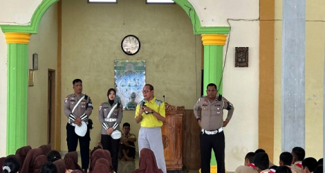 Satlantas Polres Bintan Gencarkan Sosialisasi Larangan Knalpot Brong ke Sekolah-sekolah