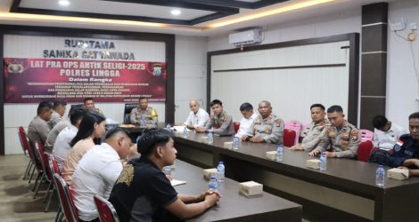 Berantas Peredaran Narkoba Jelang Ramadhan, Polres Lingga Gelar Latihan Pra Operasi Antik Seligi 2025
