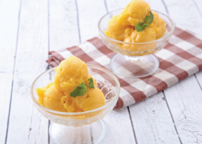 Resep Mango Orange Yoghurt Sorbet, Olahan Susu Sehat di Akhir Pekan