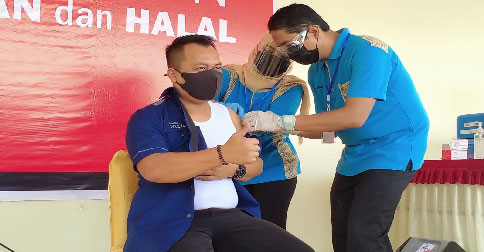 Vaksinasi Dosis I di Kecamatan Singkep Capai 82 Persen