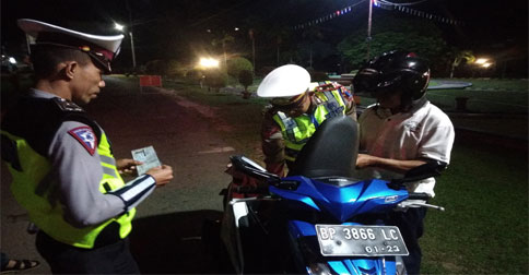 Hari Keenam Ops Zebra, Satlantas Polres Lingga Tilang 43 Pengendara