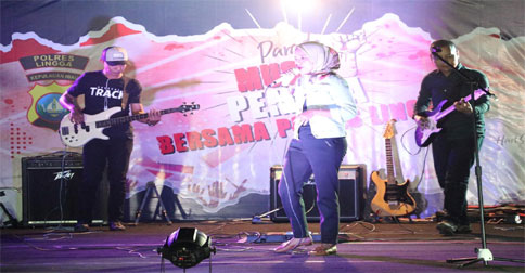 Peringatan Hari Sumpah Pemuda, Polres Lingga Gelar Parade Musik