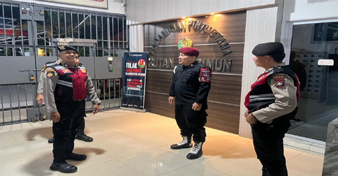 Perketat Pengamanan, Polres Karimun Patroli Cipta Kondisi di Rutan Kelas II B Karimun