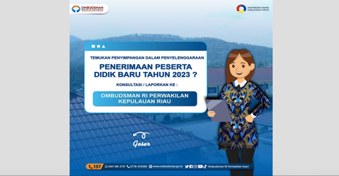Ombudsman Kepri Buka Posko Pengaduan PPDB 2023