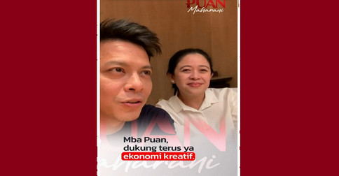 Ajak Masyarakat Dukung Ekonomi Kreatif Bangkit, Puan Ngevlog Bareng Ariel Noah