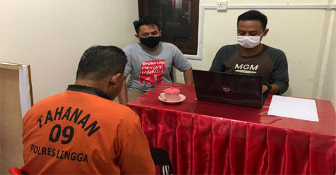 Satreskrim Polres Lingga Bekuk Pelaku Pencabulan Anak Tiri