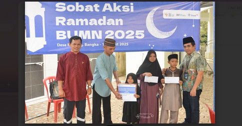 PT Timah Tbk dan Kementerian BUMN Gelar Program Sobat Aksi Ramadan di Bangka Barat
