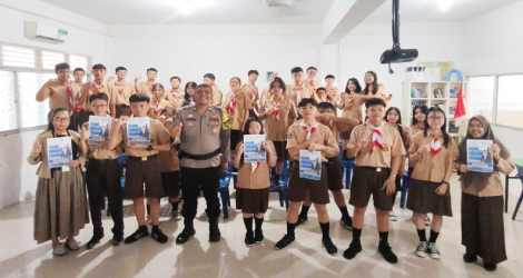 Polsek Lubuk Baja Sosialisasikan Penerimaan Siswa Baru SMA Kemala Taruna Bhayangkara 2026-2027