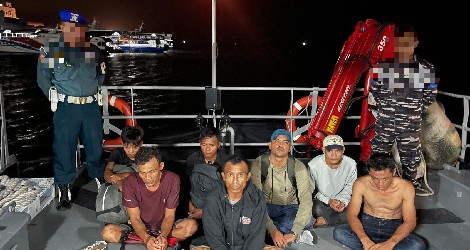 Lanal TBK Berhasil Gagalkan Keberangkatan PMI Non Prosedural Gunakan Speedboat Selodang di Perairan Karimun
