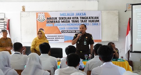 Kejati Kepri Gelar Penyuluhan Hukum Bahaya Narkoba dan Bullying di SMKN 1 Bintan