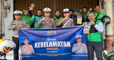 Satlantas Polresta Barelang Gelar Penyuluhan Keselamatan Berkendara bagi Ojek Online