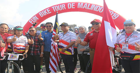 Indonesia-Malaysia Gelar Fun Bike Tour De Malindo 2019