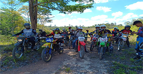Para Pehobi Motor Trail Bersama Danlanal Ranai dan Dandim 0318/Natuna Gelar Even Trabas Jelajah Natuna