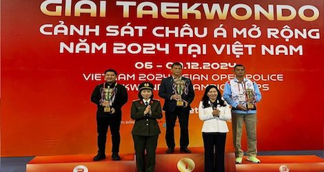 Tim Taekwondo Garbha Polri Raih Juara Umum Kedua di Kejuaraan Taekwondo Polisi Terbuka 2024 Vietnam