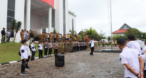 Polres Natuna Kawal Aksi Damai ASN Dinas Kesehatan