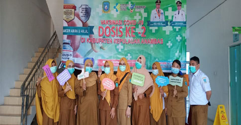 FKPD dan Tenaga Kesehatan Kabupaten Anambas Terima Vaksin Covid-19 Dosis Kedua