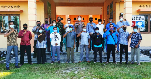 Polsek Bungaran Timur Sosialisasikan Percepatan Vaksinasi Covid-19 di Natuna