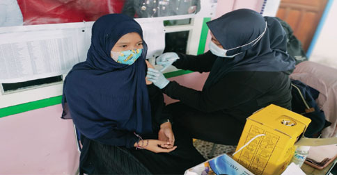 Vaksinasi Dosis Pertama di Lingga Capai 70 Persen